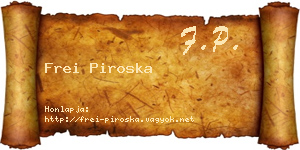 Frei Piroska névjegykártya