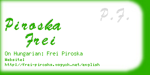 piroska frei business card
